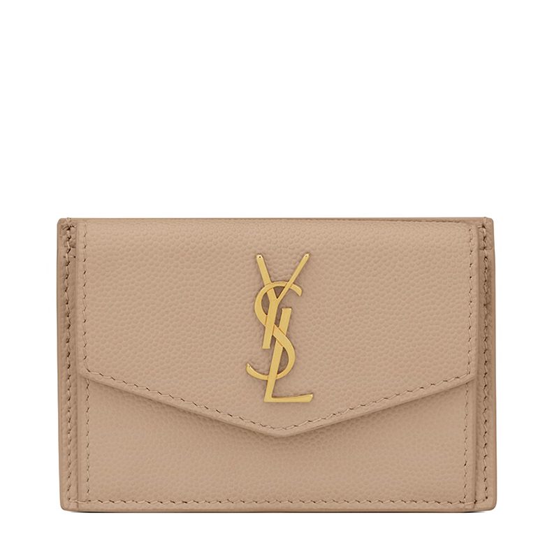 ysl包托特包, Yves Saint Laurent | SAINT LAURENT PARIS/圣罗兰 YSL 22新款UPTOWN系列 女士深米色粒面压纹皮革徽标金扣翻盖开合钱包卡包5823051GF0J2721商品图片 额外9.5折, 包邮包税, 额外九五折