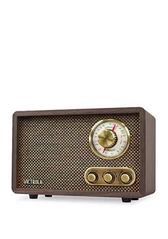 商品Retro Wood Bluetooth FM/AM Radio with Rotary Dial,商家Belk,价格¥513图片