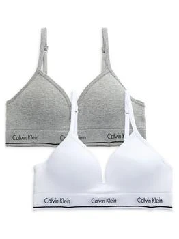 Calvin Klein | Girl's 2-Piece Logo Bralette Set,商家Saks OFF 5TH,价格¥144