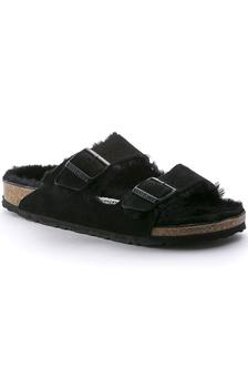 Birkenstock | (75266) Arizona Shearling Sandals - Black商品图片 5.5折