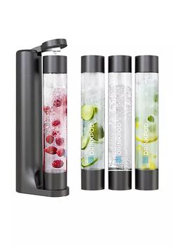 加拿大小黑瓶, Drinkpod | FIZZPod One Touch Sparking Soda Maker Machine with 3 Bottles- Black商品图片 9.3折
