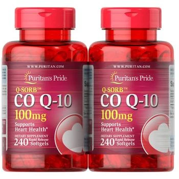Puritan's Pride | Puritan's Pride, Qsorb Coq10 100 Mg Supports Heart Health Total 2 Pack of 240 Softgels, 480 Count,商家Amazon US selection,价格¥365