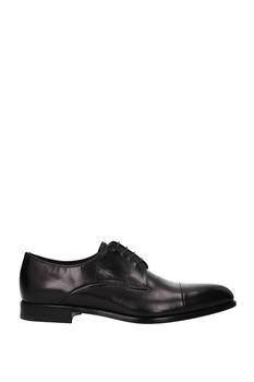 Prada, Prada | Lace up and Monkstrap Leather Black商品图片 3.6折