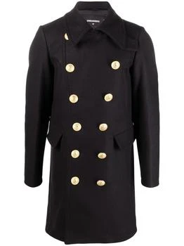 推荐DSQUARED2 double-breasted wool coat商品