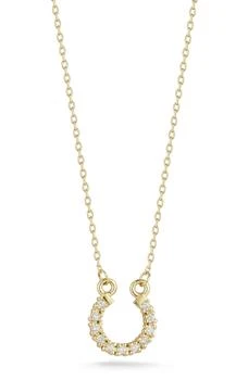 Ember Fine Jewelry | 14K Gold Diamond Horse Shoe Pendant Necklace - 0.08 ctw,商家Nordstrom Rack,价格¥2870