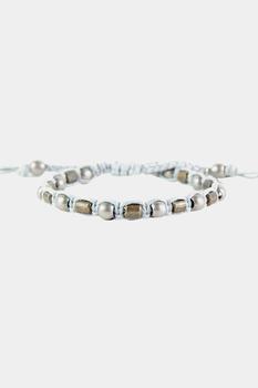商品Mr. Ettika | Adjustable Nylon Bracelet with Metal Round and Rectangular Beads,商家Lord & Taylor,价格¥383图片