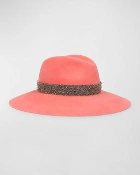 推荐Sophie Embellished Felt Fedora Hat商品