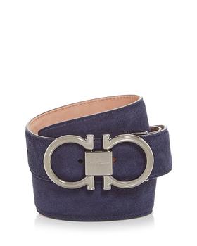 美国菲拉格慕腰带, Salvatore Ferragamo | Men's Double Gancini Suede Belt商品图片 额外9折, 额外九折