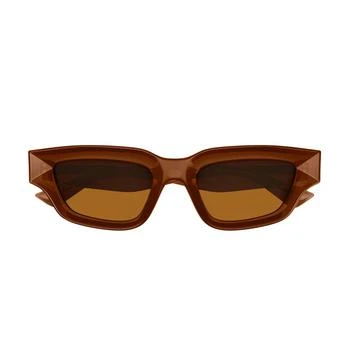 推荐Bottega Veneta Eyewear Rectangle Frame Sunglasses商品