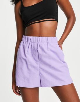 Topshop | Topshop relaxed boxer style pull on short in purple商品图片,6折×额外9.5折, 额外九五折