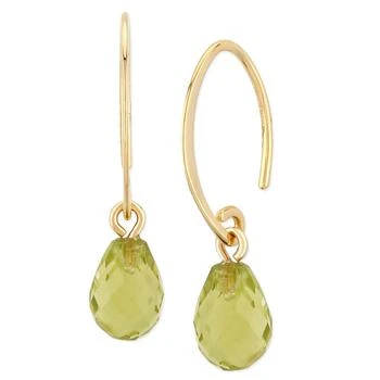 Macy's | Gemstone Briolette Drop Earring in 14k Yellow Gold Available in Amethyst, Citrine, and Peridot.,商家Macy's,价格¥2603