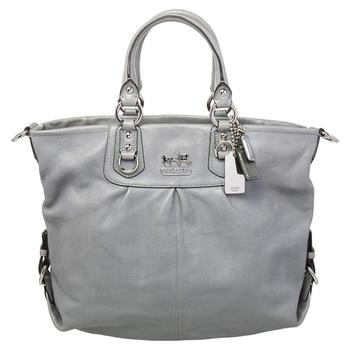 巴宝莉女包托特包, [二手商品] Burberry | Coach Grey Leather Madison Julianne Tote商品图片 2.7折