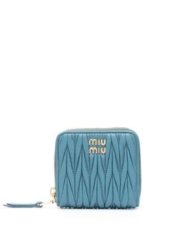 推荐MIU MIU matelassé zip-around leather purse商品