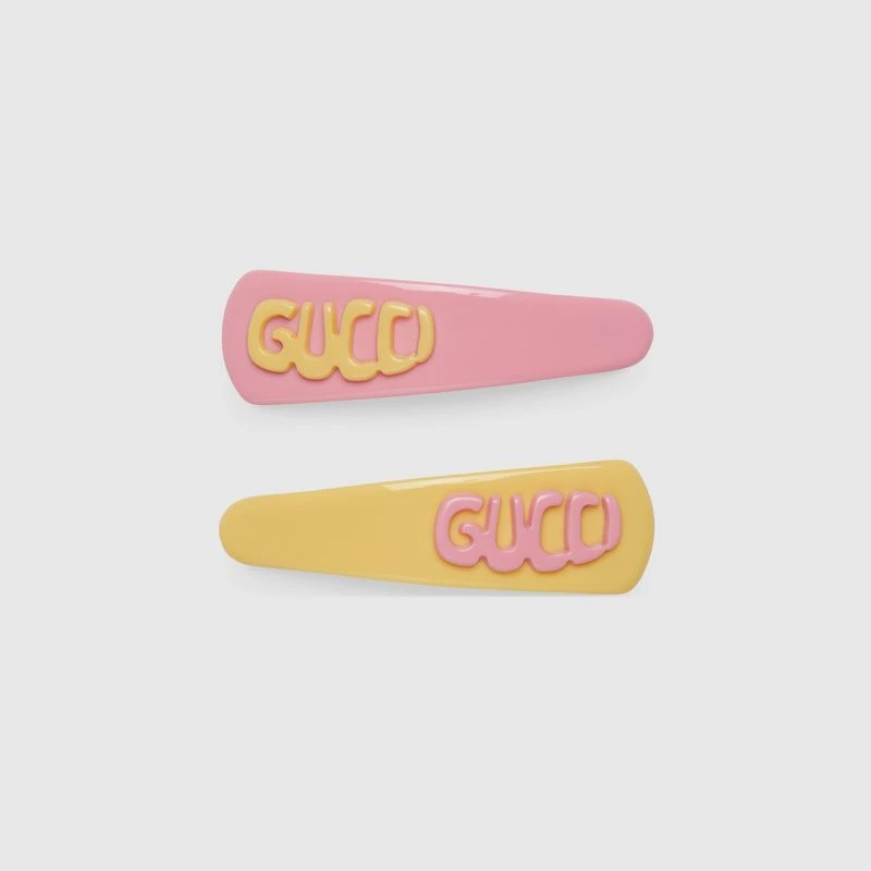 Gucci | Gucci古驰女孩粉色和黄色儿童发夹,商家VPF,价格¥1990
