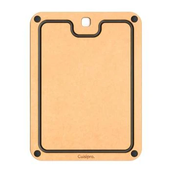Cuisipro | Cuisipro Fibre Wood Cutting Board with Silicone Feet, 12 x 9 Inch, Natural/Slate,商家Premium Outlets,价格¥210