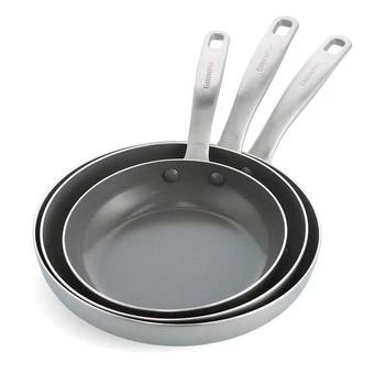 Greenpan | 3 Piece Stainless Steel Frypan Set,商家Bloomingdale's,价格¥987