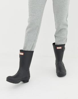 Hunter | Hunter Original short wellington boots in black商品图片,额外9.5折, 额外九五折