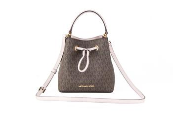 推荐Michael Kors Suri Small Leather Bucket Crossbody Drawstring Hobo Women's Handbag商品