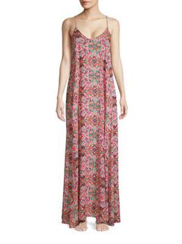 推荐Printed Maxi Cover Up Dress商品