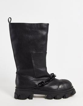 商品Public Desire | Public Desire Man lincoln chain rain boots in black,商家ASOS,价格¥197图片