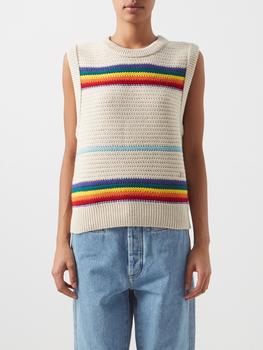 推荐Kavram rainbow-stripe wool sweater vest商品