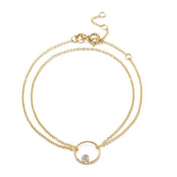 推荐The alkemistry 18ct yellow gold floating diamond circle bracelet商品