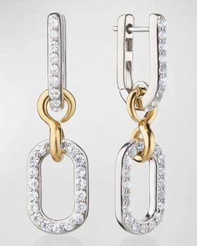 Monica Rich Kosann | 18K Gold and Sterling Silver Infinity Earrings with White Sapphire,商家Neiman Marcus,价格¥9141
