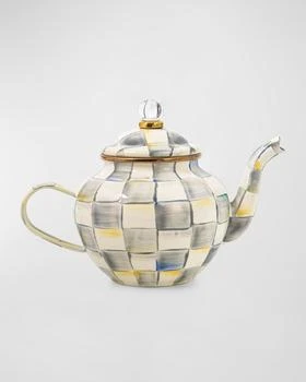 MacKenzie-Childs | 32 oz. Sterling Check Enamel Teapot,商家Neiman Marcus,价格¥919