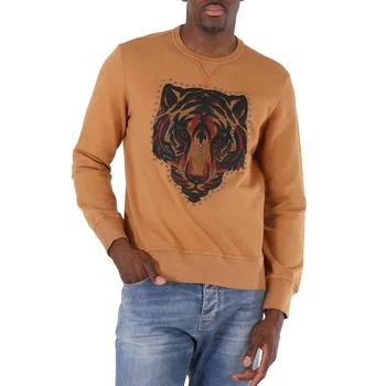 推荐Roberto Cavalli Men's Cinnamon Animalia Embroidered Sweatshirt, Size Large商品