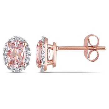 商品Julianna B | 10k Rose Gold Morganite and Diamond  Earrings,商家Lord & Taylor,价格¥2319图片