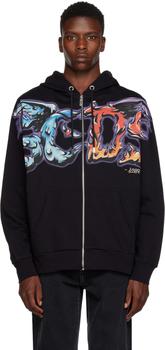 GCDS | Black Print Hoodie商品图片,独家减免邮费