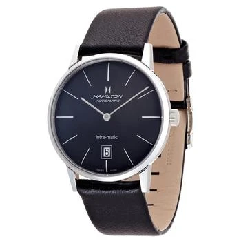 推荐Hamilton H38455731 Men's Black Leather Swiss Automatic American Classic Watch商品