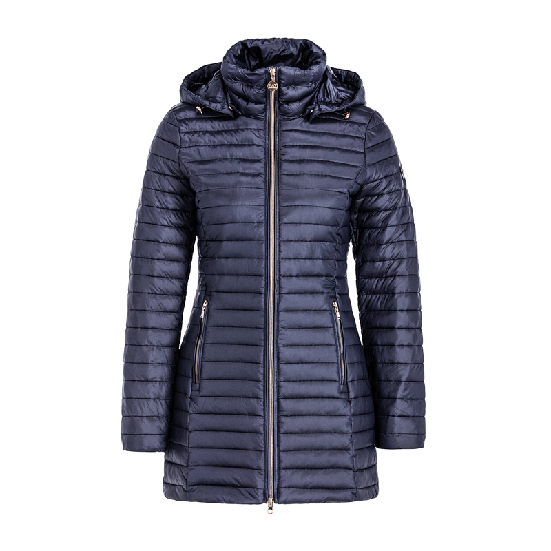 男装essentials棉服, Emporio Armani | EMPORIO ARMANI 女士海军蓝色聚酯胺棉服 6GTK01-TN01Z-1554商品图片 独家减免邮费