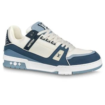推荐Louis Vuitton LV Trainer Calf Leather Blue Sneaker商品