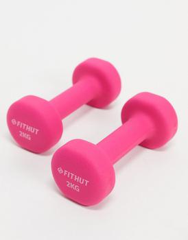 商品FitHut 2KG dumbbell twin pack in pink图片