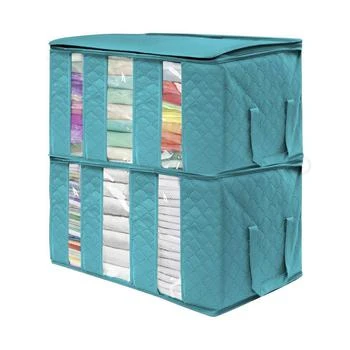 Sorbus | Foldable Fabric Storage 3 Sectional Organizer Bag, Pack of 2,商家Macy's,价格¥186