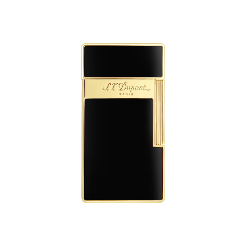 ST Dupont | 【现货】男女通用黑色漆面金属金色饰面火炬打火机 025002,商家VP FRANCE,价格¥2628