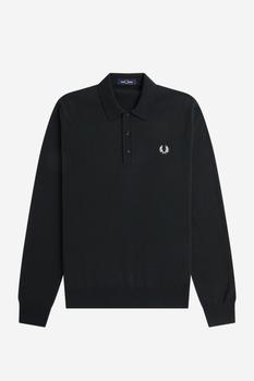 Fred Perry | Fred Perry K4535 Classic Knitted Shirt Long Sleeve - Night Green商品图片,