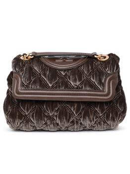 tory burch fleming真假, Tory Burch | BROWN SILK BLEND FLEMING BAG商品图片 5折