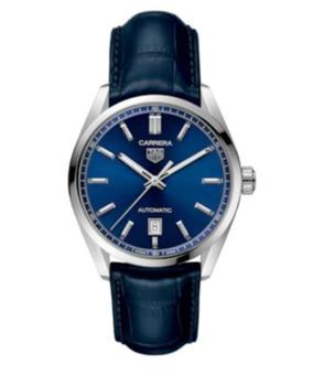 推荐Tag Heuer Carrera Blue Dial Leather Strap Men's Watch WBN2112.FC6504商品
