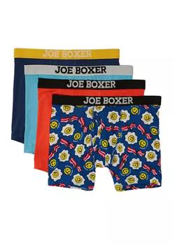 美妆蛋, Joe Boxer | Men's Bacon and Eggs Performance Boxers - 4 Pack商品图片 