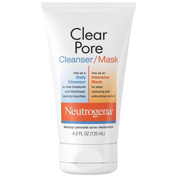 Neutrogena | Clear Pore 2-In-1 Facial Cleanser & Clay Mask商品图片,独家减免邮费