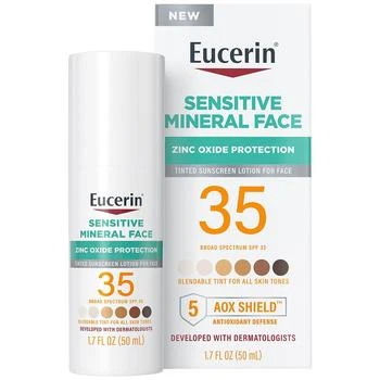 Eucerin | SPF 35 Tinted Sensitive Mineral Face Lotion Unscented,商家Walgreens,价格¥147