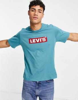 推荐Levi's t-shirt with box tab in teal blue商品