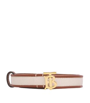 巴宝莉皮带, Burberry | Canvas and Leather TB Monogram Belt商品图片 