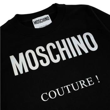 冬装莫斯奇诺卫衣, Moschino | MOSCHINO 女士黑色徽标棉质卫衣 EJ0443-5527-1555商品图片 独家减免邮费