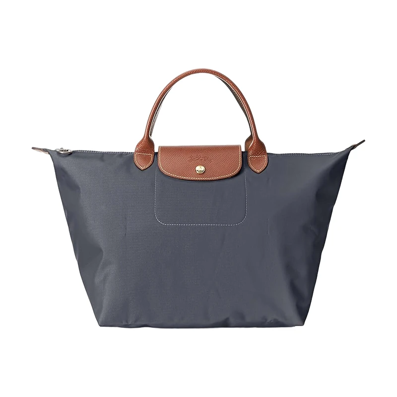 Longchamp | LONGCHAMP珑骧 LE PLIAGE女士中号烟灰色再生帆布手提包,商家VPF,价格¥830