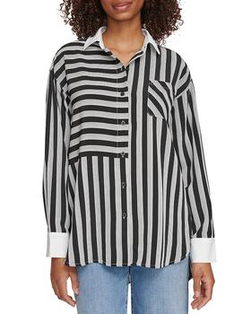 Karl Lagerfeld Paris | Oversized Stripe Shirt商品图片,7折, $4000以内享9折