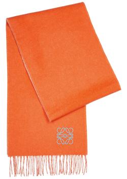 Loewe | Logo-embroidered wool-blend scarf商品图片,