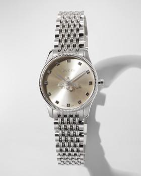 推荐29mm G-Timeless Bee Watch with Bracelet Strap, Silver商品